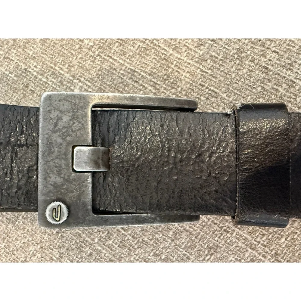 Vintage Diesel Black Brown Italian Leather Belt Mens Belt Size 32 CM 80 2 Inch P